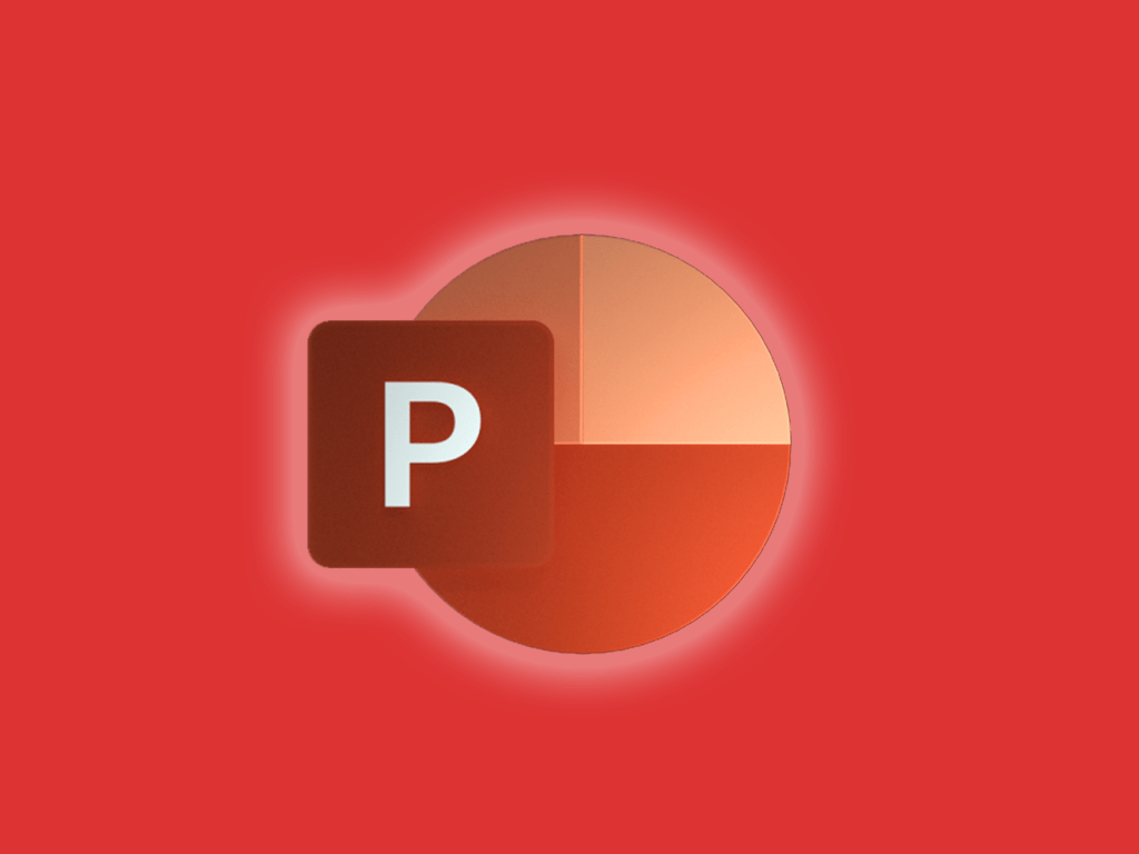 Microsoft Powerpoint icon on an orange background